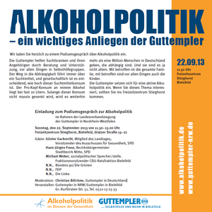 Einladung zum Podiumsgespräch in Bielefeld am 22.09.2013 Einladung zum Podiumsgespräch in Bielefeld am 22.09.2013