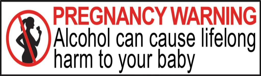Schwangerschafts-Warnetikett für Alkohol in Australien und Neuseeland