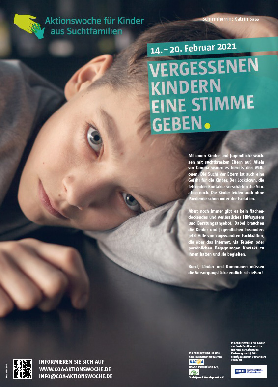 Poster Aktionswoche für Kinder aus Suchtfamilien 2021