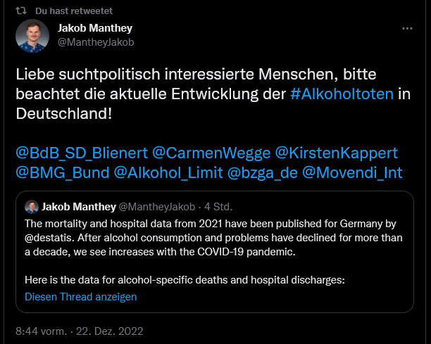 Screenshot des Tweets von Jakob Manthey