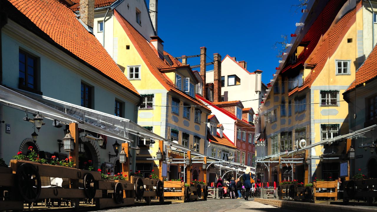 Fußgängerzone in Riga.