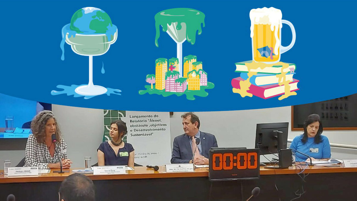Podium bei der Bericht-Präsentation