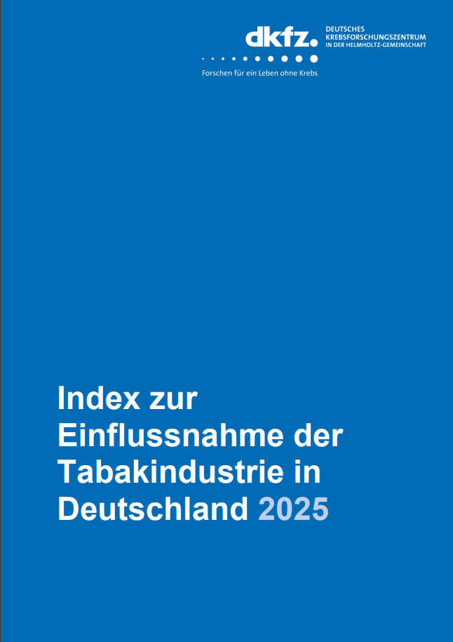 Titelseite 'Index zur Einflussnahme der Tabakindustrie in Deutschland 2025'.