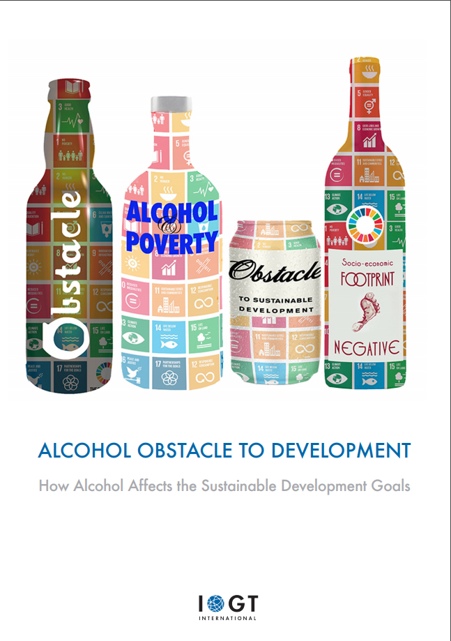 Titelseite der Broschüre 'Alcohol Obstacle to Development'.