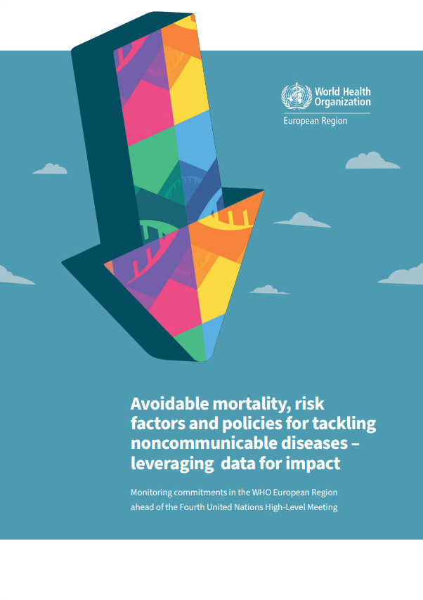 Titelseite 'Avoidable mortality, risk factors and policies for tackling noncommunicable diseases – leveraging data for impact'.