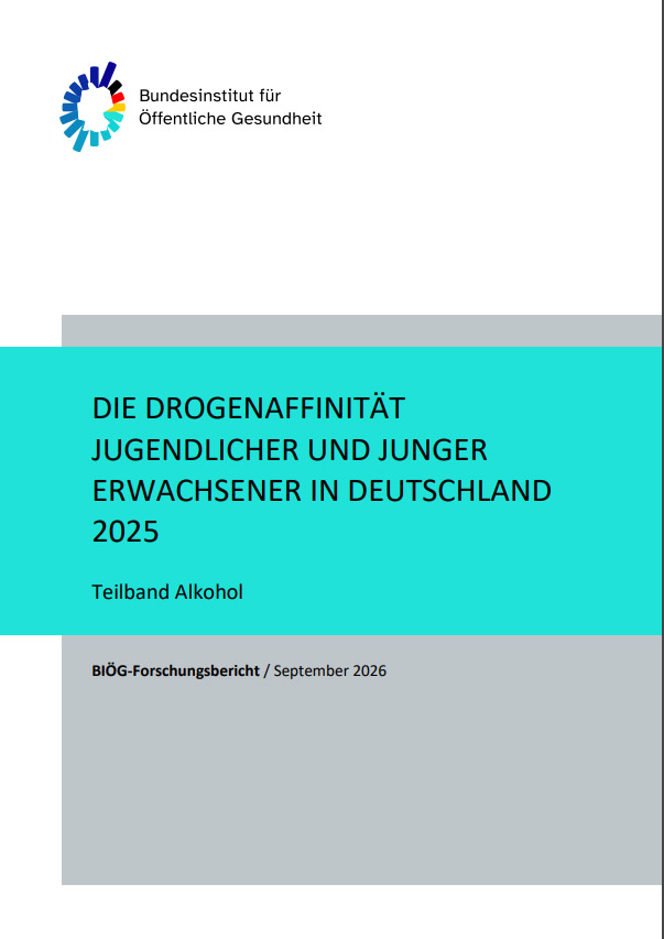 Titelseite der BIÖG-Studie 'Die Drogenaffinität Jugendlicher und junger Erwachsener in Deutschland 2025'