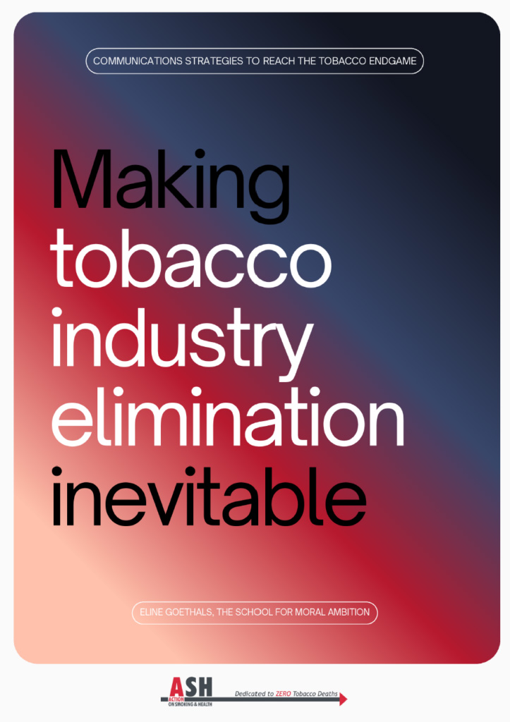 Titelseite 'Making tobacco industry elimination inevitable'.