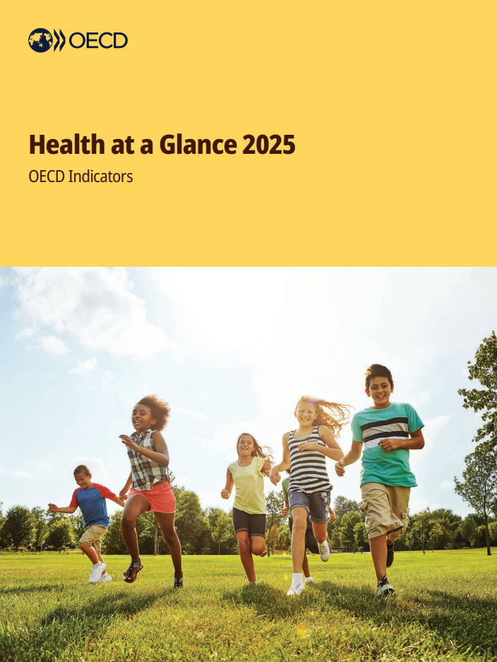 Titelseite 'Health at a Glance 2025'.