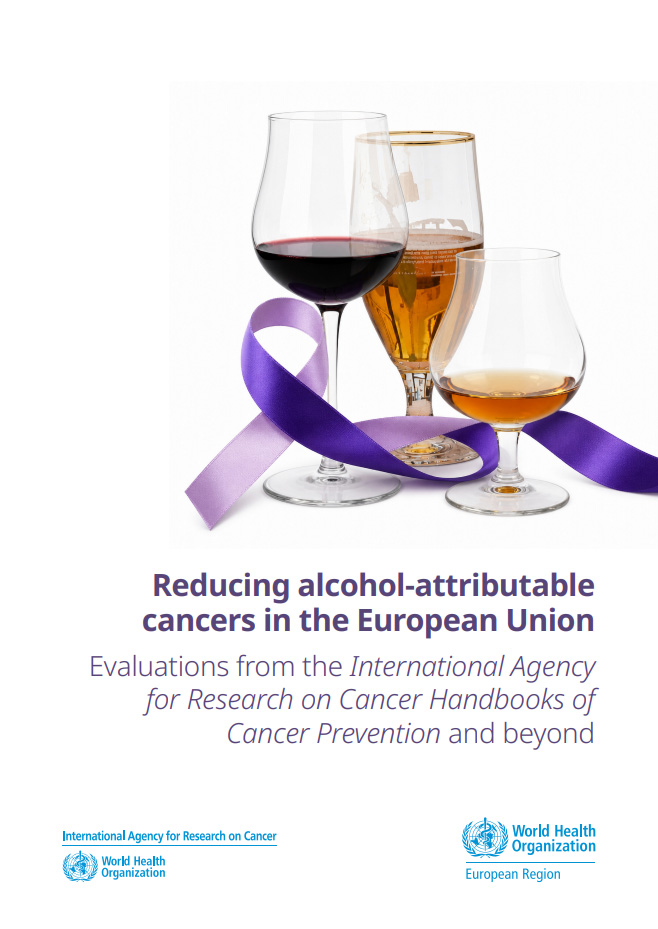 Titelseite 'Reducing alcohol-attributable cancers in the European Union'.