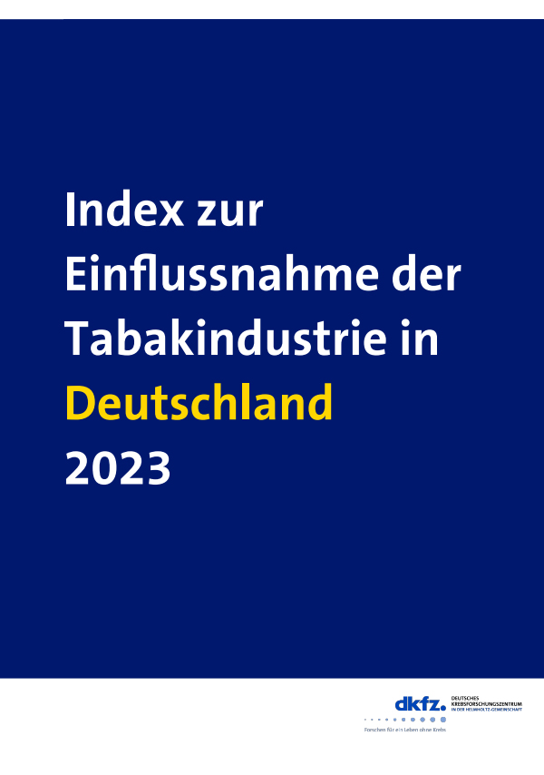 Titelseite des Tabaklobby-Indexes Deutschland 2023.