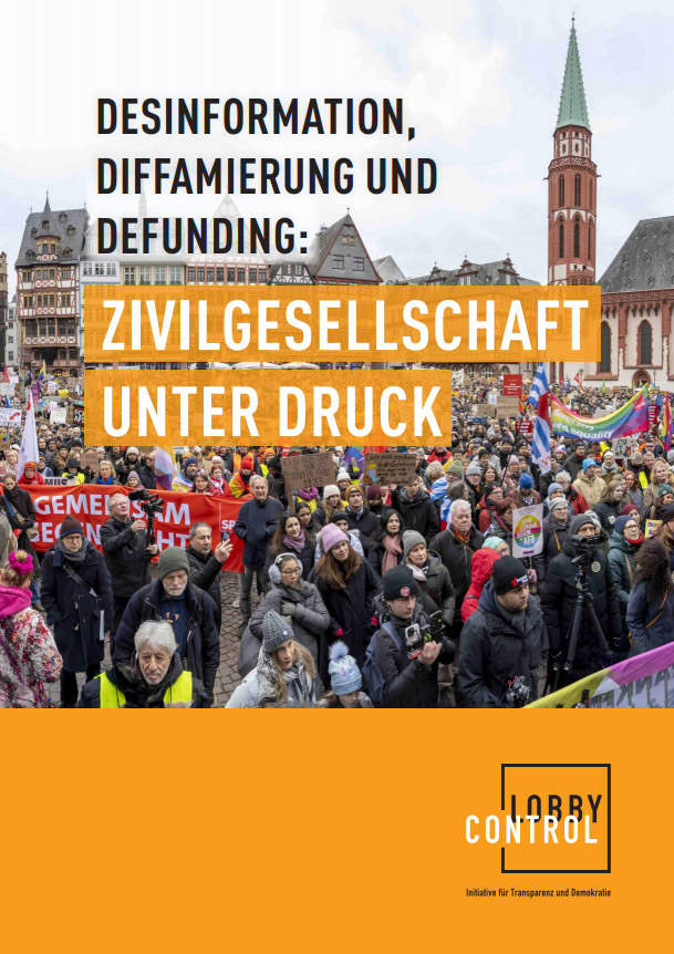 Titelseite der Studie 'Zivilgesellschaft unter Druck'.