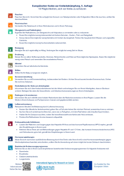 Europäischer Kodex zur Krebsbekämpfung, 5. Auf-2
