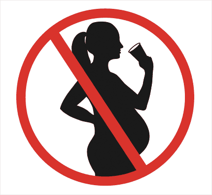 Warnhinweis: Kein Alkohol für Schwangere