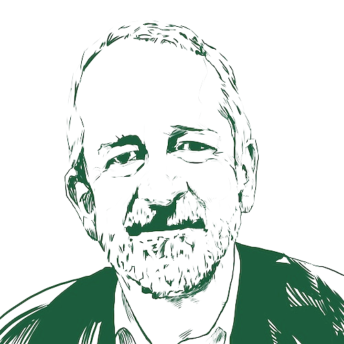 Gezeichnetes Porträt von Alejandro Calvillo.